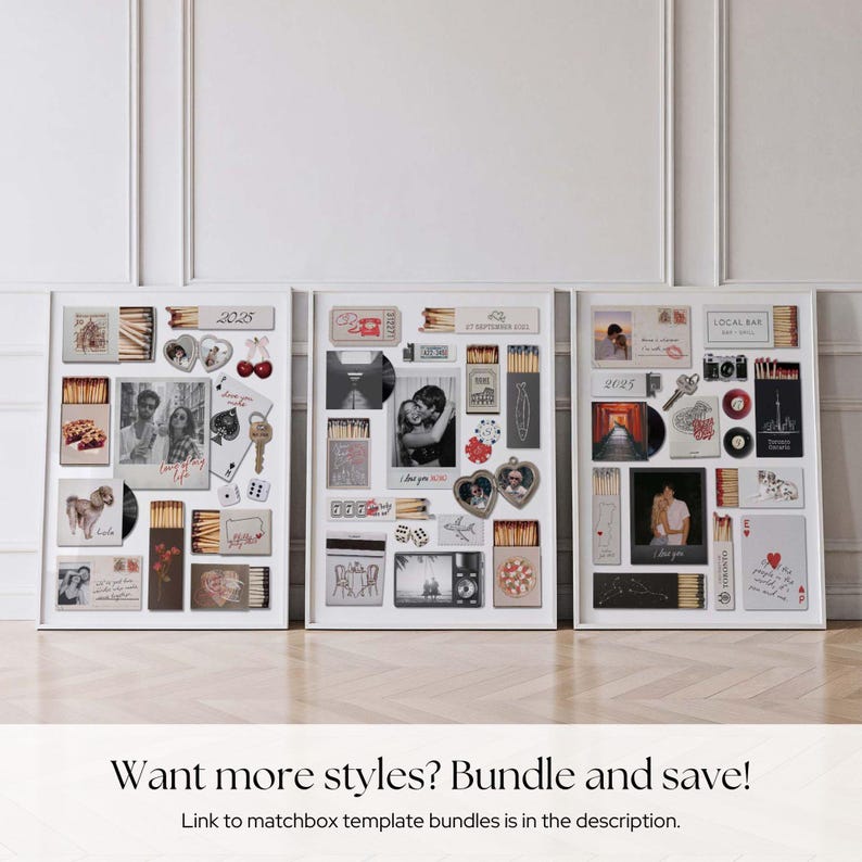 Anniversary Gift for Boyfriend | Matchbook Canva Template | DIY Matchbox Print | Birthday Present image 10