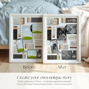 Póster personalizado de caja de cerillas, plantilla de Canva, regalo de aniversario para novio (descarga digital) imagen 3