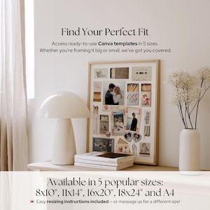 Plantilla editable de Canva para caja de cerillas, regalo DIY para él, arte mural para aniversario de novio imagen 2