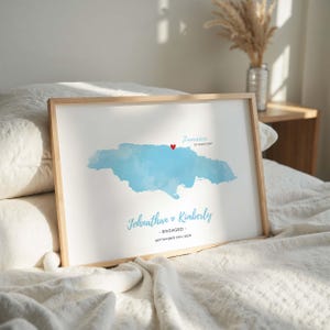 Engaged Map Gift, Wedding Anniversary Gift, Married Map Poster, Engagement Couples Gift, Colorful Country Map Gift, Heart Pin Map