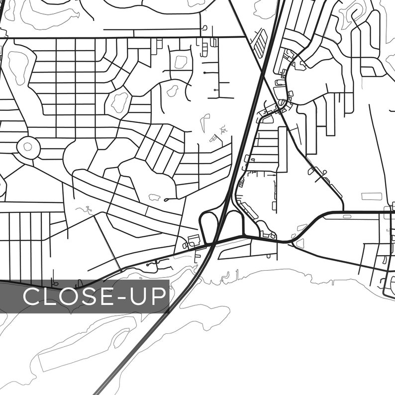 Debary Map, Debary Print, Black and White Debary Map, Debary Poster