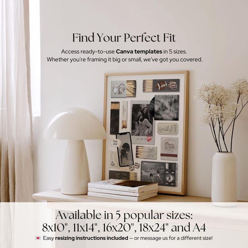 Póster personalizado de caja de cerillas, plantilla de Canva, regalo de aniversario para novio (descarga digital) imagen 2