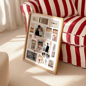 Plantilla editable de Canva para caja de cerillas, regalo DIY para él, arte mural para aniversario de novio imagen 9