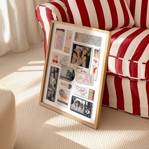 Bestie Gift Matchbox Canva Template DIY Poster for Sister BestFriend Keepsake Wall Art Printable Memory Collage Matchbook Art image 9