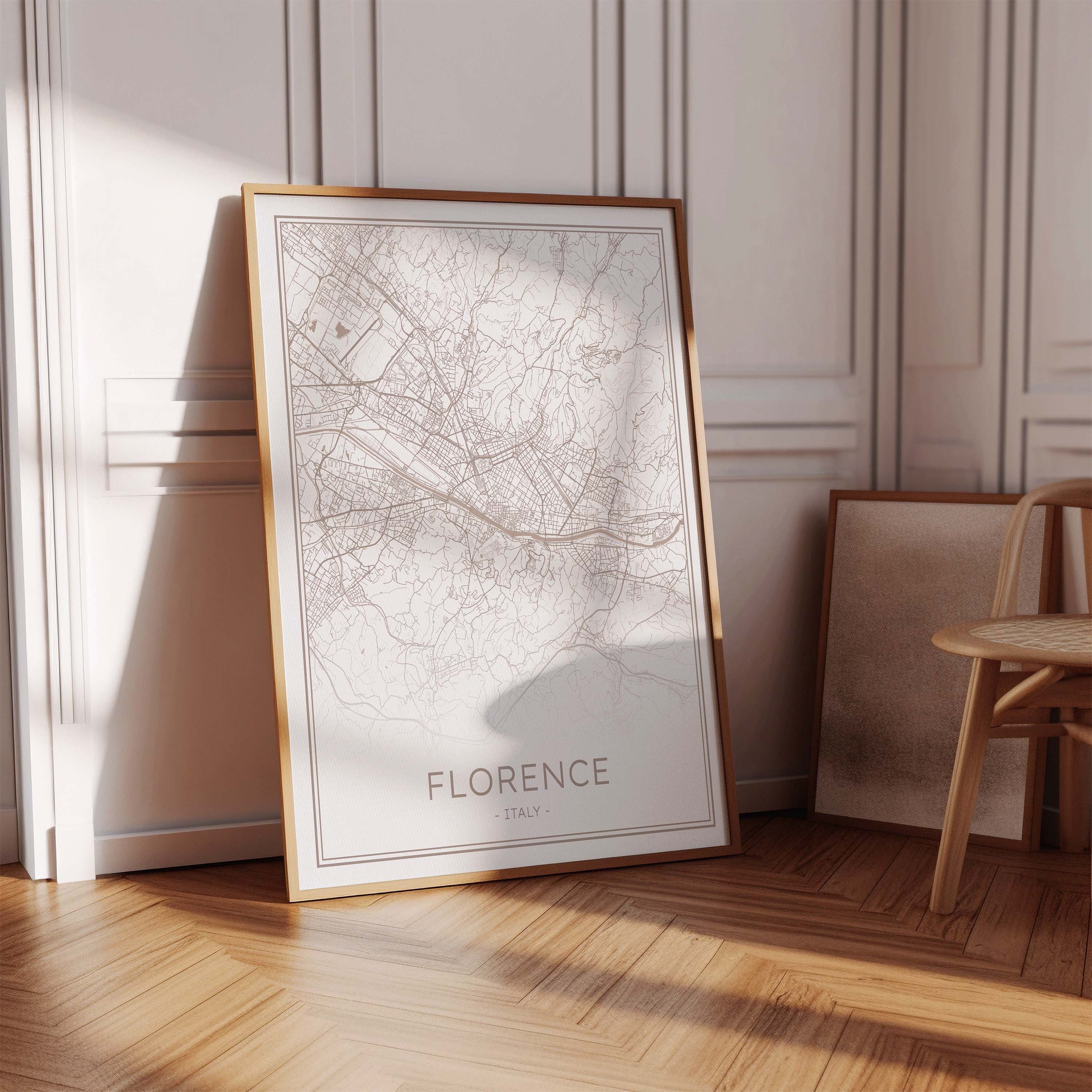 Map of Florence, Printable Florence Map, Florence Italy Print, Florence ...