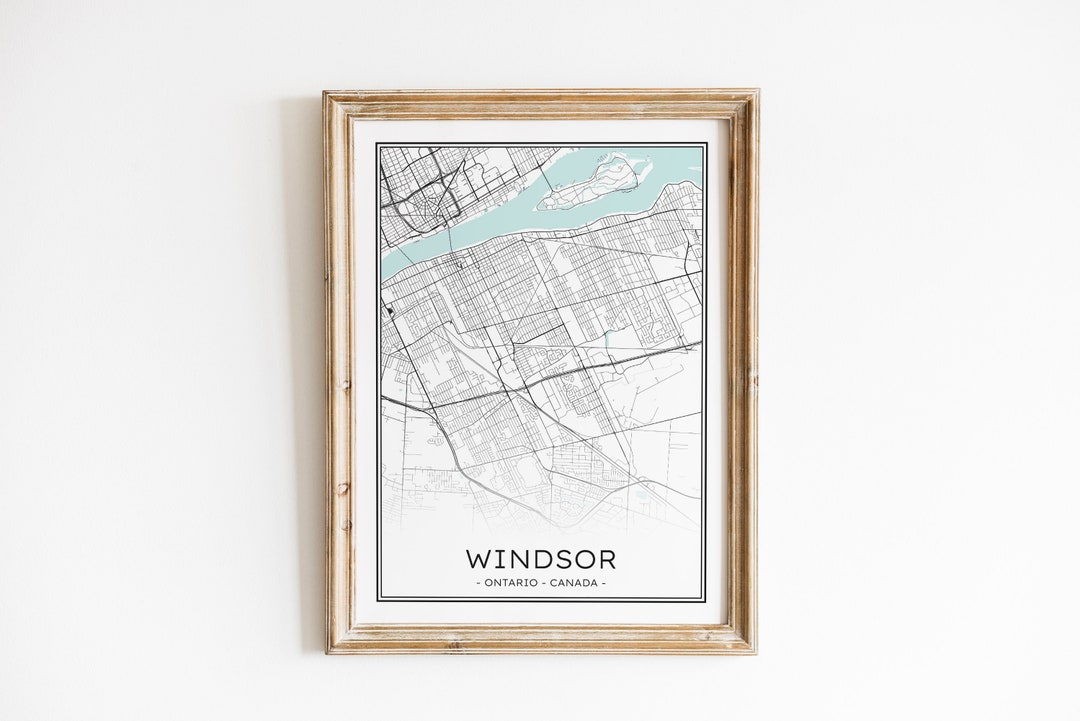Map of Windsor Ontario Canada Instant Download Printable - Etsy