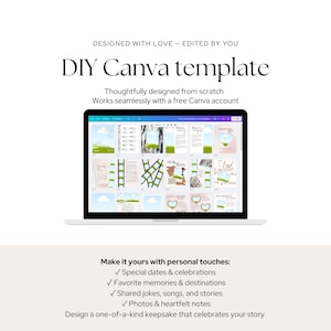 Plantilla de revista para parejas, regalo de aniversario DIY para él (editable en Canva) imagen 6