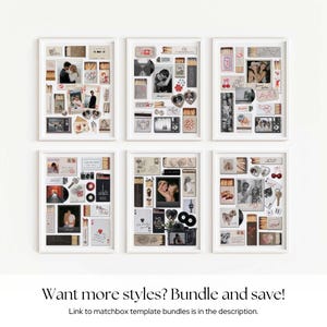 Plantilla editable de Canva para caja de cerillas, regalo DIY para él, arte mural para aniversario de novio imagen 10