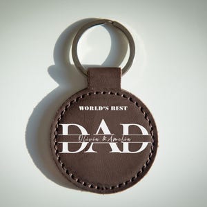 Personalisierte Papa Keychain - Vatertagsgeschenk mit Name oder Nachricht | World&#39;s Best Dad, Papa, Opa Schlüsselanhänger Geschenk für Papa, Opa