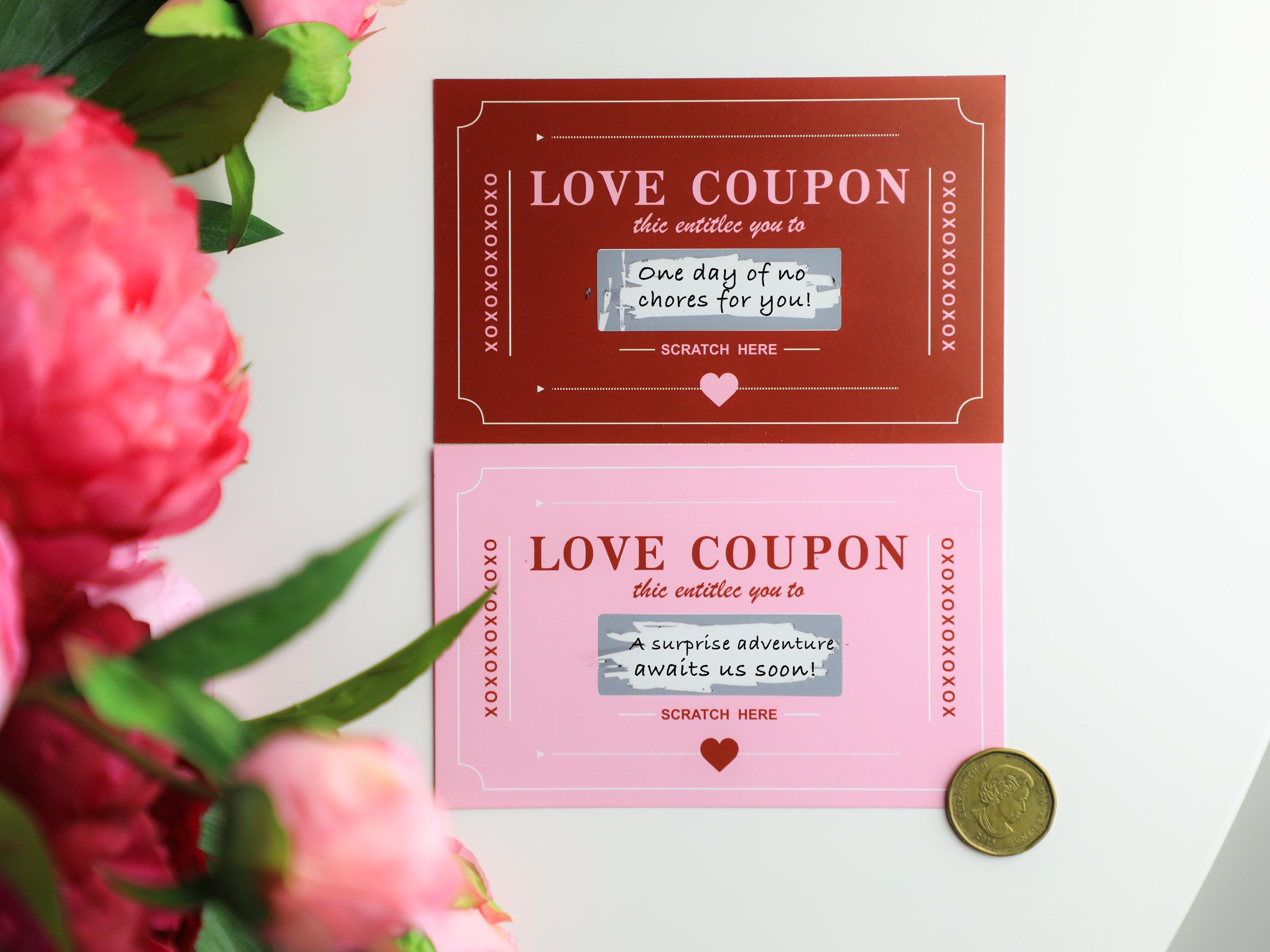 Personalized Scratch-Off Love Coupons