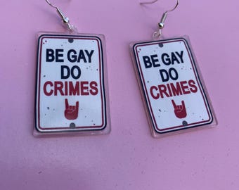 Halloween costum drop earrings