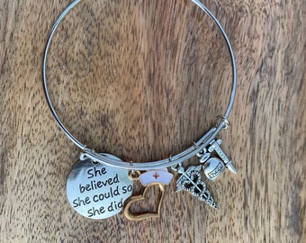 Nurse Gifts for Women ,Nurse Bracelet, Nursing Graduation Gifts, Nurse Practitioner Gifts, Christmas Gifts for Nurse