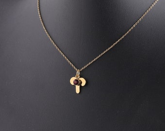 Gold Zodiac Necklace,Lucky Birthstone Necklace ,Stainless Steel Jewelry