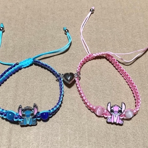 2 Pieces Friendship Bracelet,Stitch Bracelet For Girls Lilo And Stitch Gifts Stitch Stuff Costume Gifts From Boys, Gifts Gifts