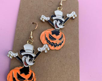 Halloween costum  pumpkin drop earrings