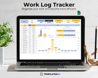 Construction Manager Work Tracker Excel Spreadsheet: Expense Tracker Work Log Excel Template for Project Management | Human Resources