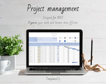 Projektmanagement Excel Tabelle mit Gantt Chart, Timeline (Digitaler Download)