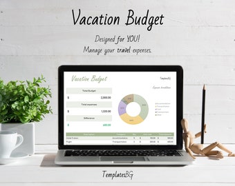 Vacation Budget Spreadsheet: Excel Trip Planner & Expense Tracker (Digital Download)