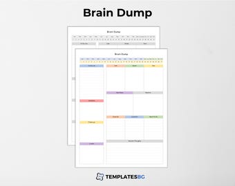 Brain Dump Template: Daily Productivity Planner (Digital Download)