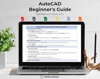 AutoCAD Guide Printable Template | AutoCAD Template | Architect Template | AutoCAD Drawing | Architect Student | Civil Engineer