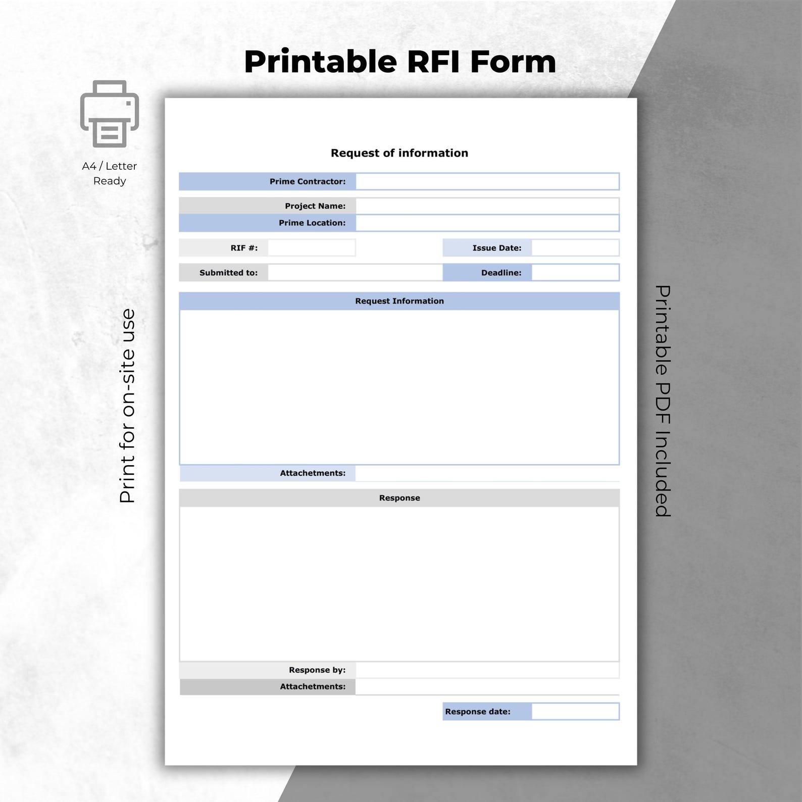 RFI Log Spreadsheet Excel Google Sheets Request Tracker Deadline ...