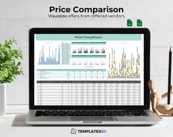 Excel Price Comparison Template: Vendor Cost Analysis (Digital Download)