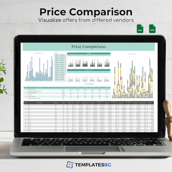 Excel Price Comparison - Compare Costs from Vendors | Cost Analysis - Compare prices, analyze costs & find the best deals