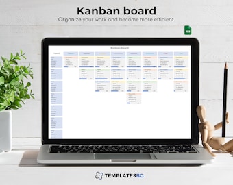 Excel Kanban Board: Project & Task Management (Digital Download)