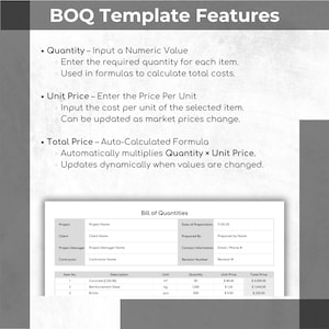 Bill of Quantities (BOQ) Template: Construction Cost Estimation (excel ...