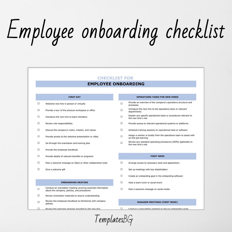 Training Checklist Etsy Training Checklist Etsy
