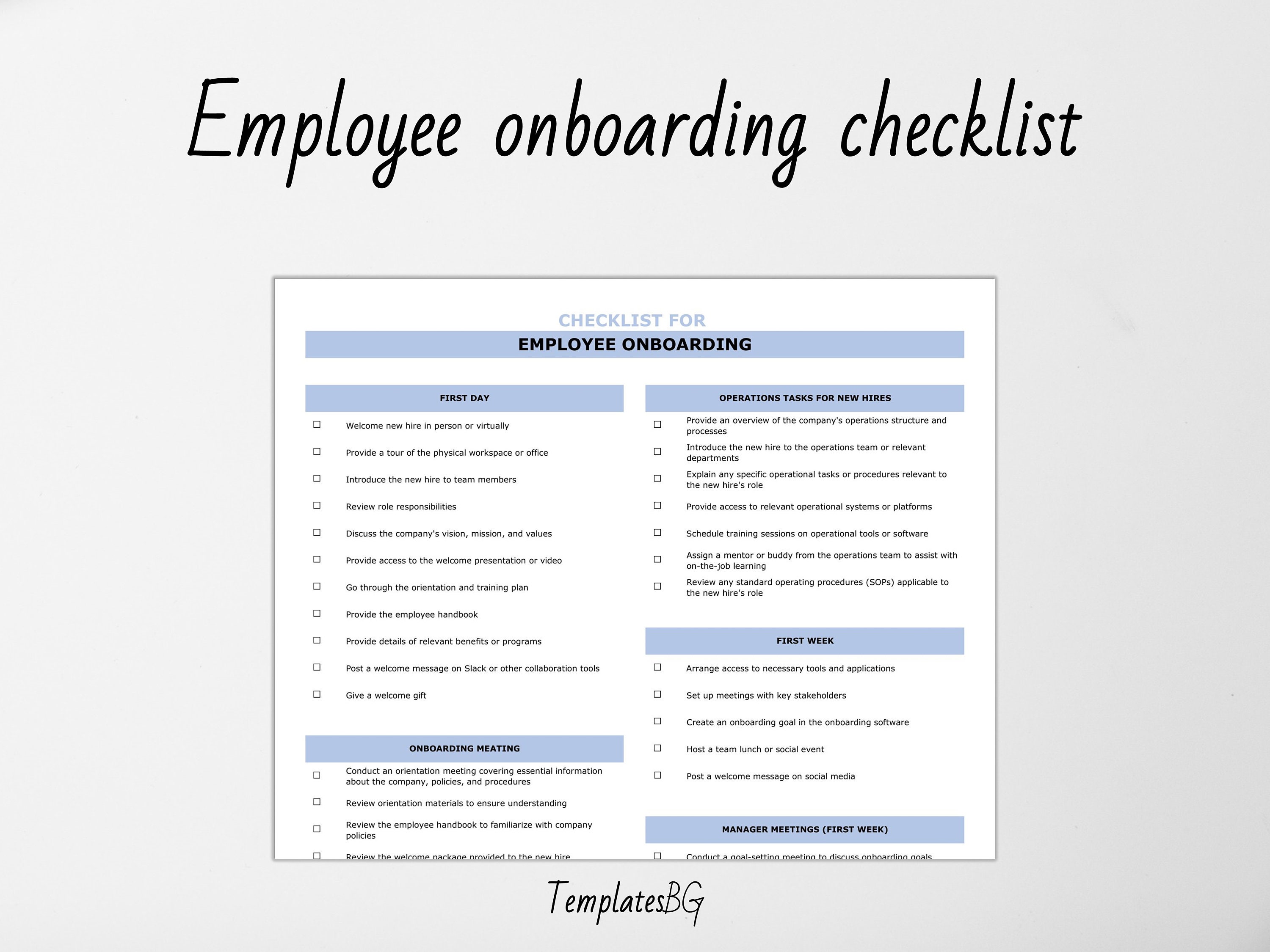 Employee Onboarding Checklist: HR Template for New Hires in Excel