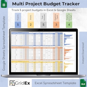 Project Budget Excel Spreadsheet: Business Project Tracker (Digital Download)