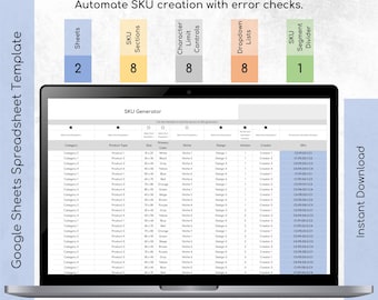 SKU Generator Spreadsheet: Excel & Google Sheets Template