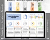 Construction Project Planner: Excel Spreadsheet Template (Gantt Chart)