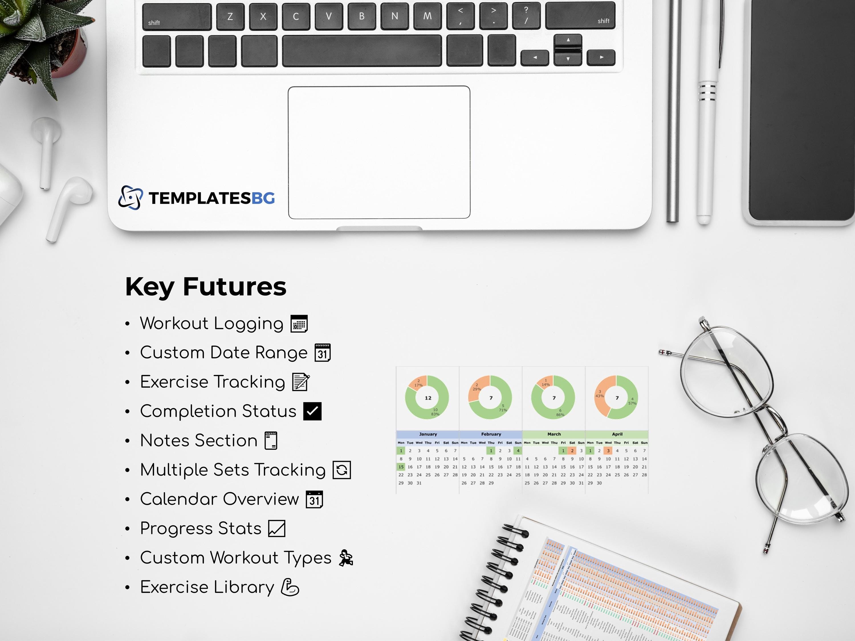 Workout Planner Excel Spreadsheet Template Exercise Tracker Excel