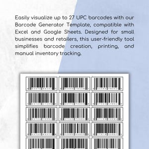 Barcode Generator, UPC Codes, Excel Spreadsheet, Inventory Barcode, Barcode Stickers, Barcode Spreadsheet, UPC Barcodes, Inventory Management, Barcode Scanner, Stock Management, Excel Inventory, Barcode Inventory, Sales Manager