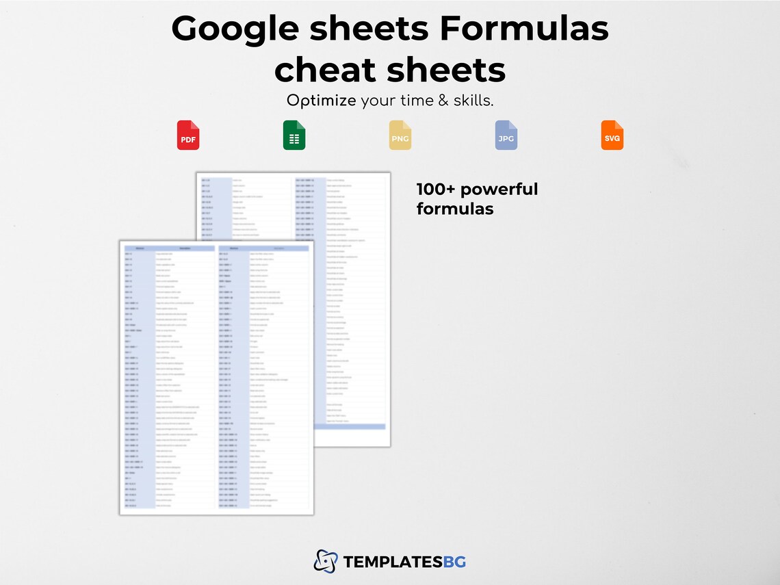 Google Sheets Cheat Sheet: Reference Sheet Google Spreadsheet With