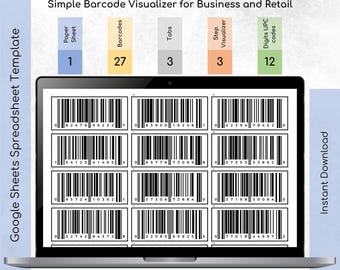 Excel Barcode Generator: UPC Codes & Inventory Management (Digital Download)