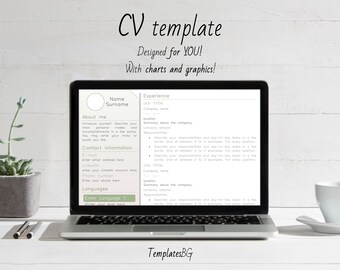Professional Resume Template, Clean CV with Photo (Word & Pages)