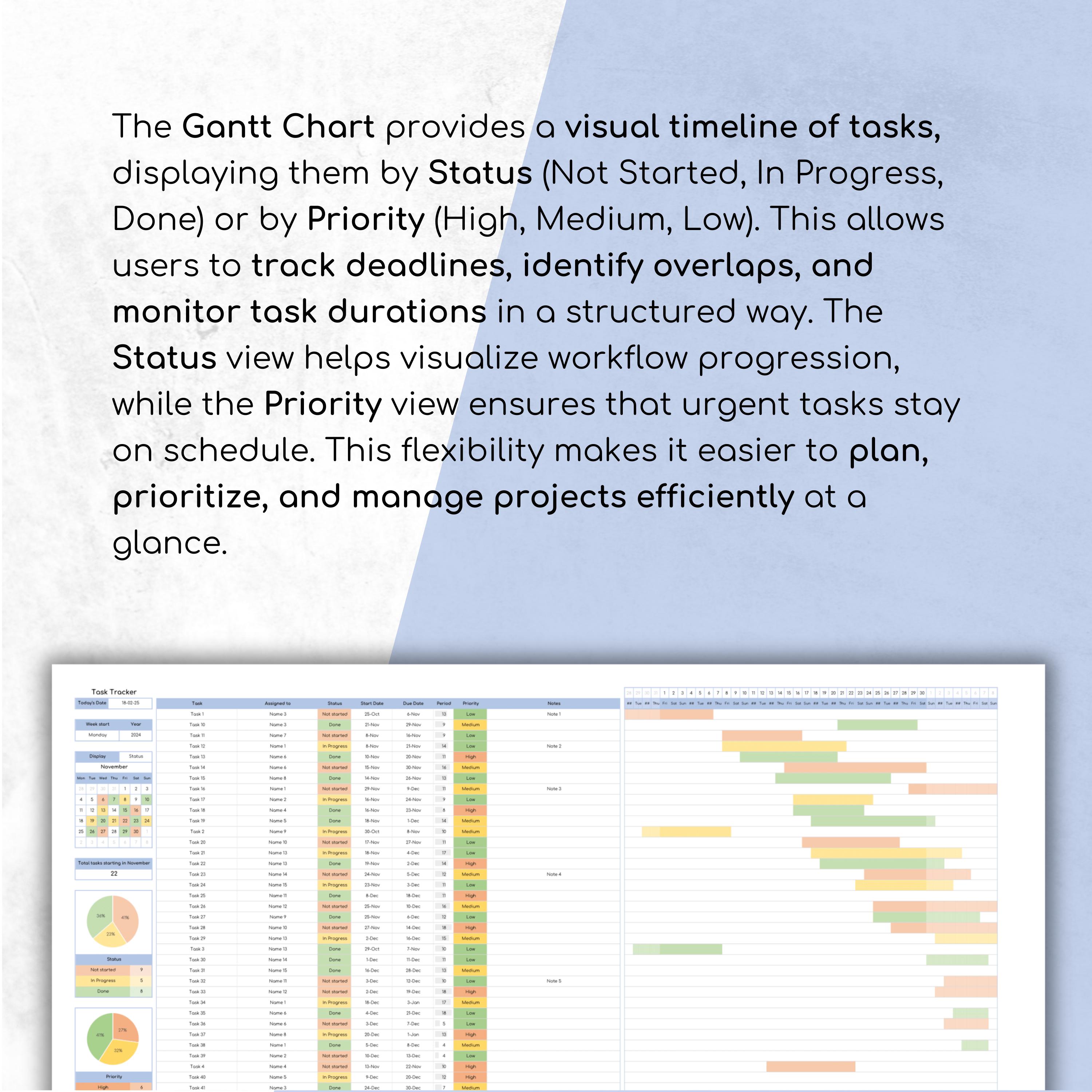 Task Manager Worksheet Task Manager Spreadsheet Template | Kanban & Gantt Chart | Excel and ...
