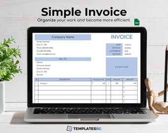 Modèle Excel de facture minimaliste : suivi des dépenses professionnelles (imprimable)