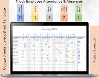 Employee Absence Tracker: Excel & Google Sheets Template