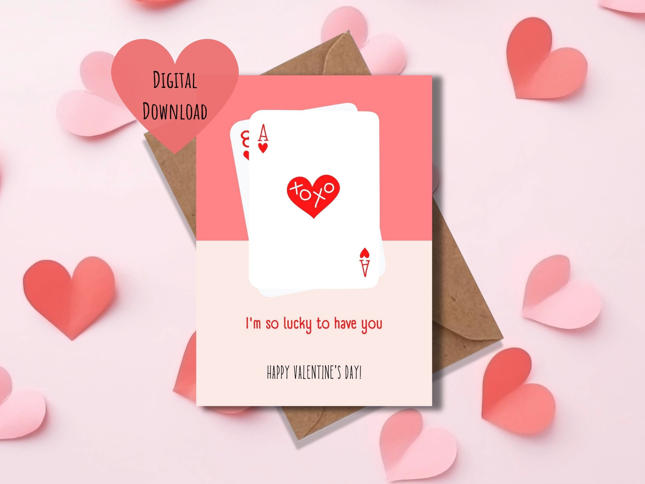 Cute Printable Valentines Day Card Valentines Day Card For Him Or Her Valentines Day Card