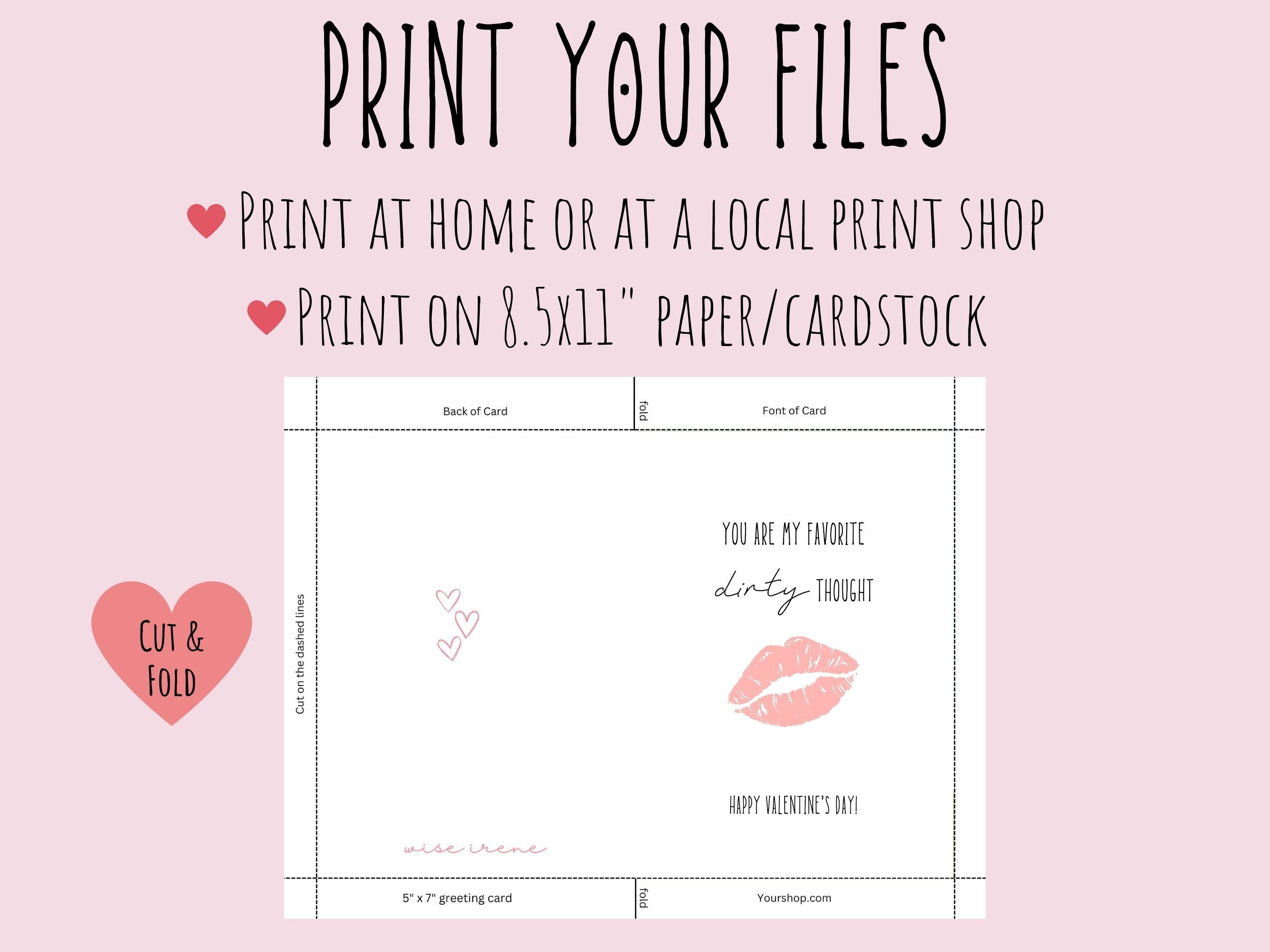 Printable Valentines Day Card, Naughty Valentines Card for Him ...