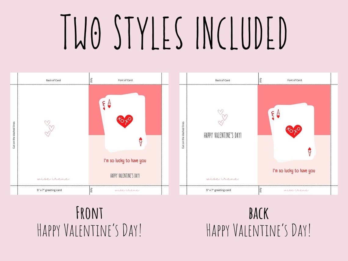 Cute Printable Valentines Day Card Valentines Day Card For Him Or Her Valentines Day Card