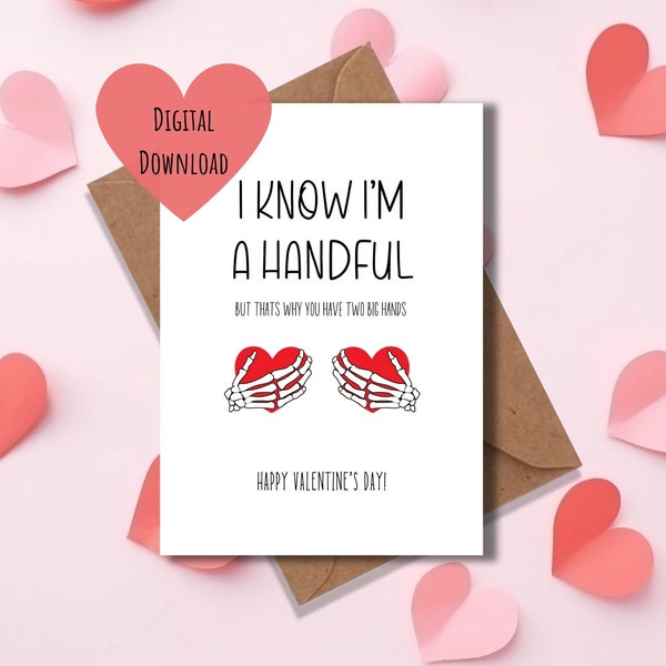 Printable Valentines Day Card, Naughty Valentines Card For Him Boyfriend Husband, Dirty Valentines Day, Sexy Valentines Day, Digital Card