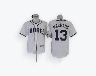 Manny Machado #13 San Diego Padres City Connect Black Cool Base Stitched  Jersey.