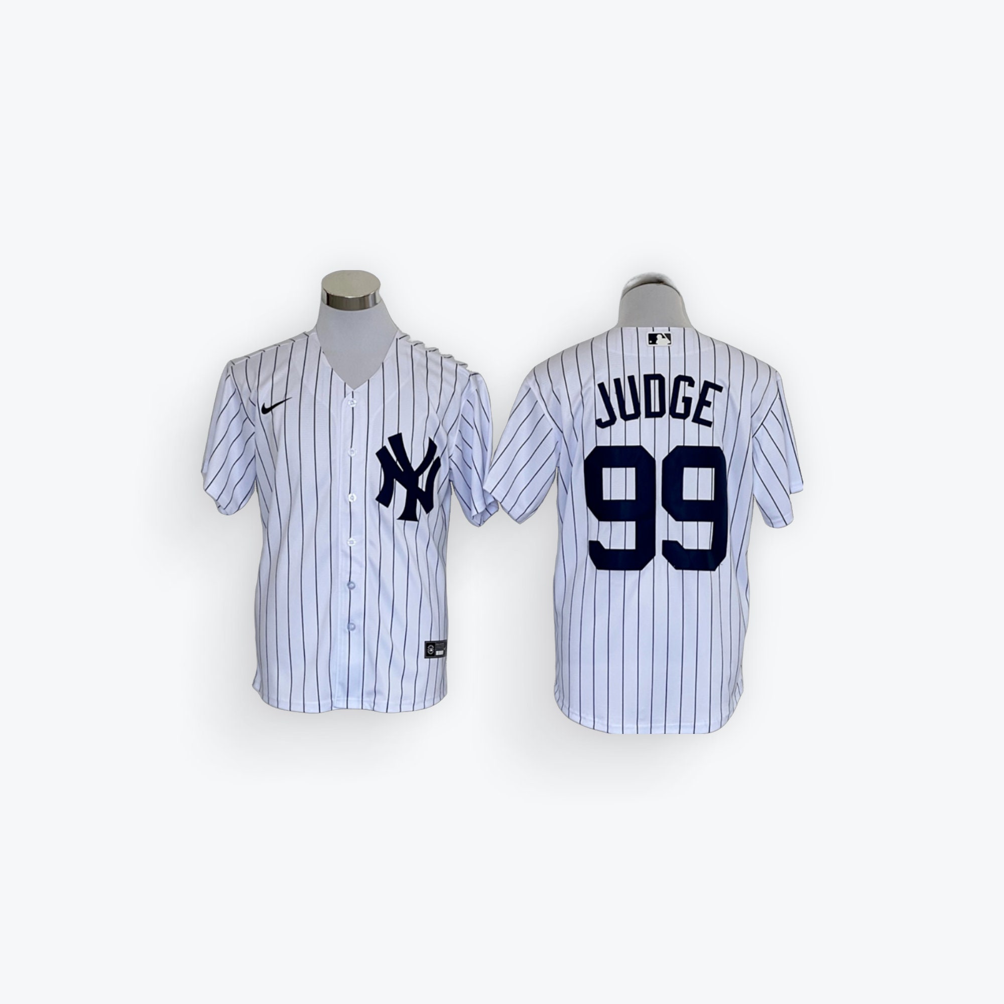 Aaron Judge New York Yankees Autographed White Nike Replica Jersey with 22  AL MVP Inscription