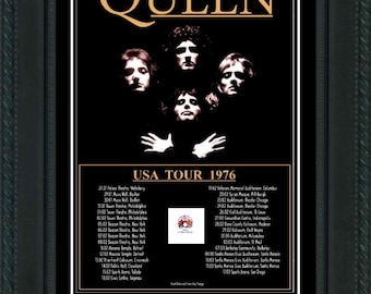 Queen 1976 Concert Poster & Ticket  Ready to frame! Historic. Opera tour, Freddie