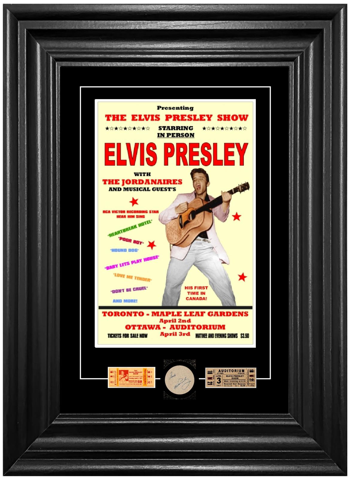 Elvis Presley Toronto & Ottawa 1957 Concert Poster + Tickets +